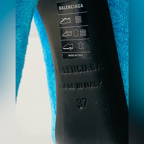 New Womens BALENCIAGA Velvet Printed Sock Boots Size 37 - Picture 9 of 14